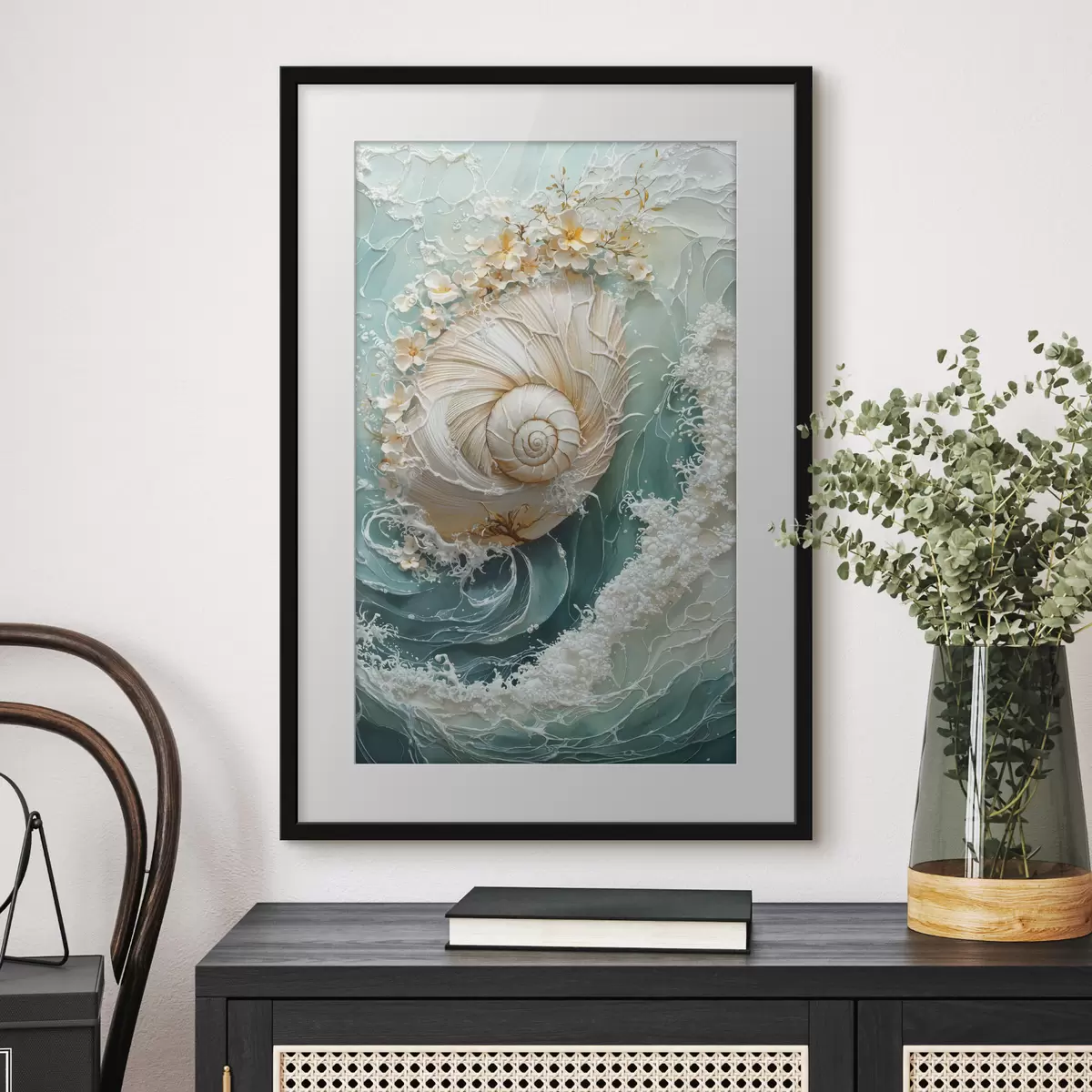 Poster Perlmuttmuschel in „Sea Wave“ f50741