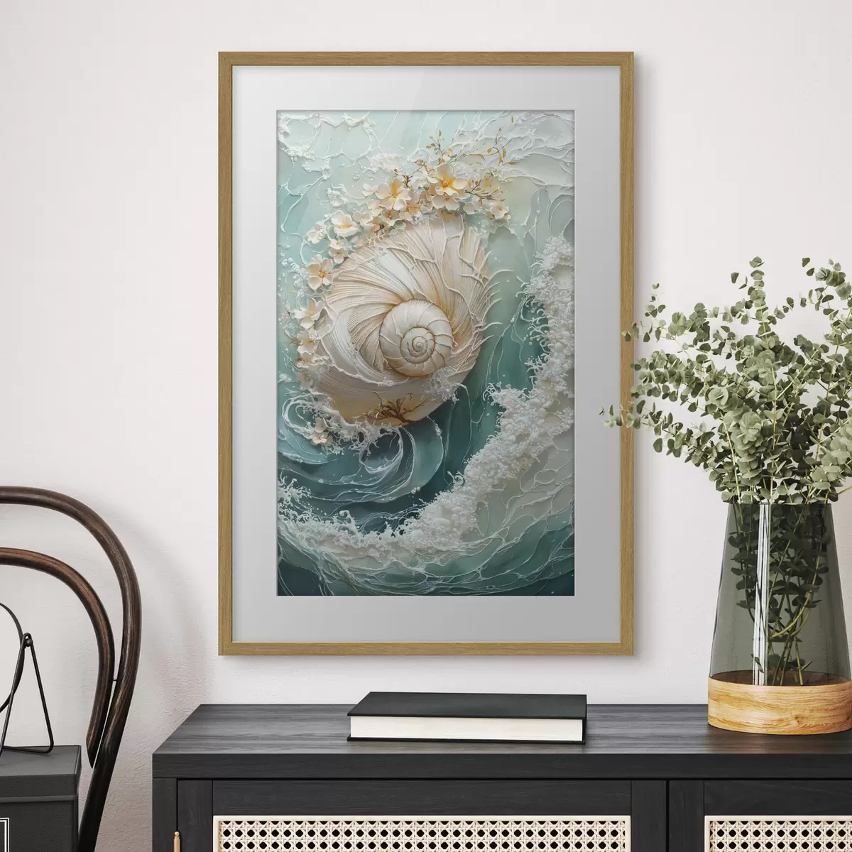 Poster Perlmuttmuschel in „Sea Wave“ f50741