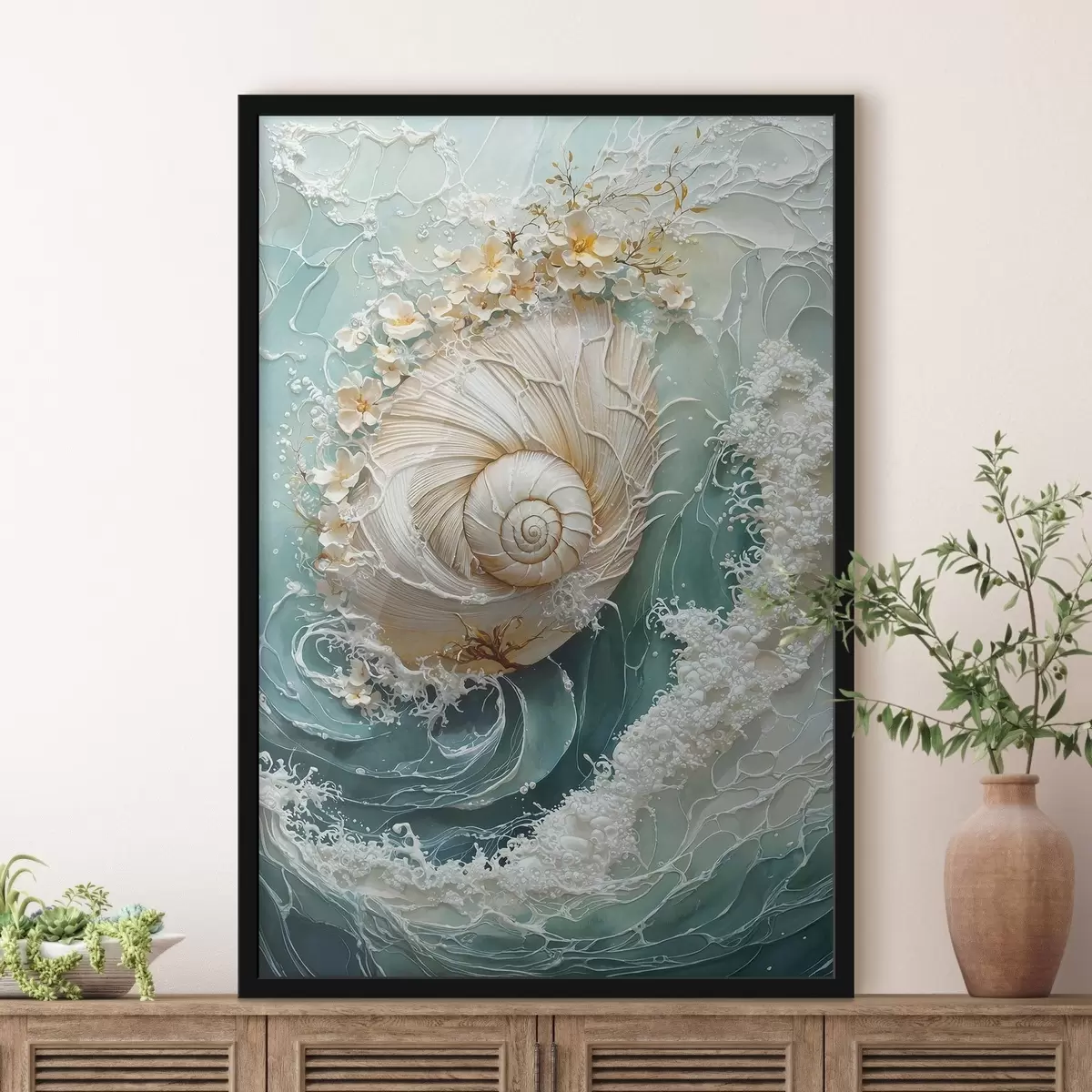 Poster Perlmuttmuschel in „Sea Wave“ f50741