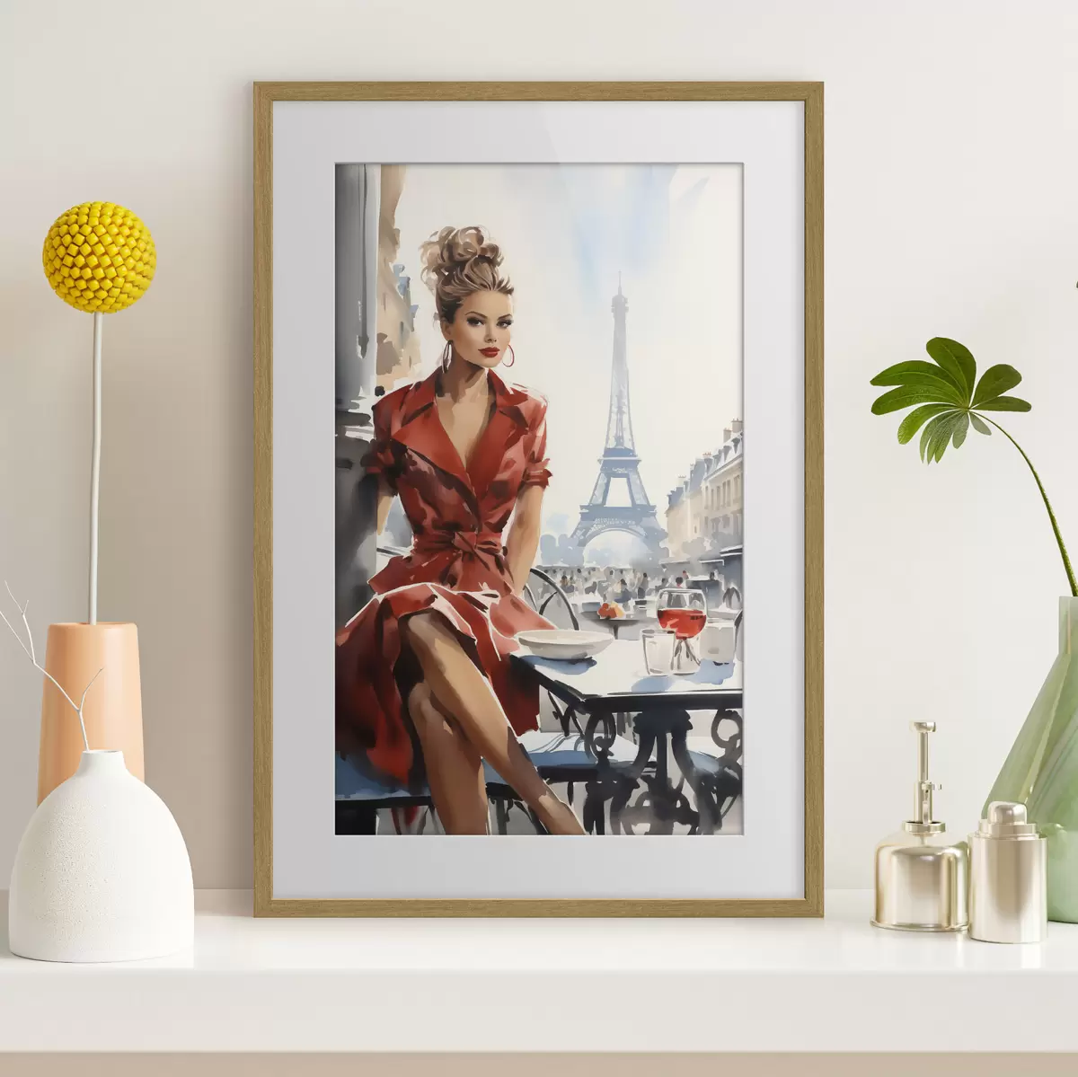 Poster Pariser Silhouette am Eiffelturm f50746