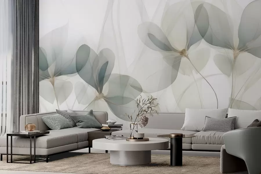 Fototapete Abstrakte Blumen, Nachbildung eines Gemäldes w05952