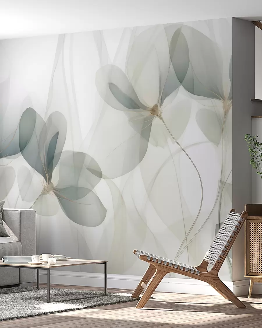 Fototapete Abstrakte Blumen, Nachbildung eines Gemäldes w05952