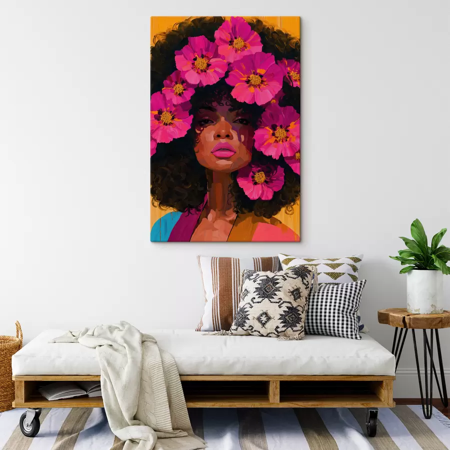 Fototapete Frau mit Blumen s50902