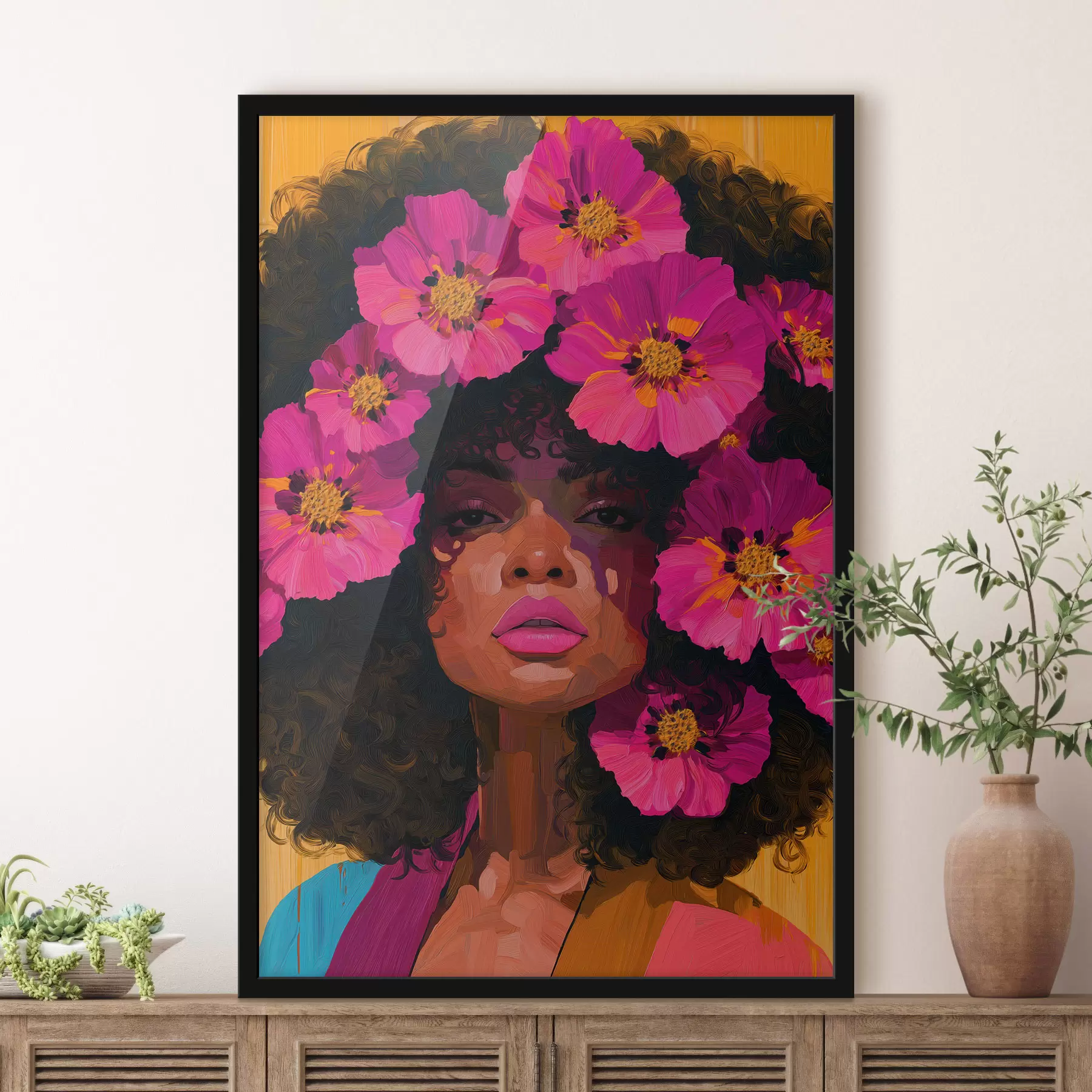 Fototapete Frau mit Blumen f50902