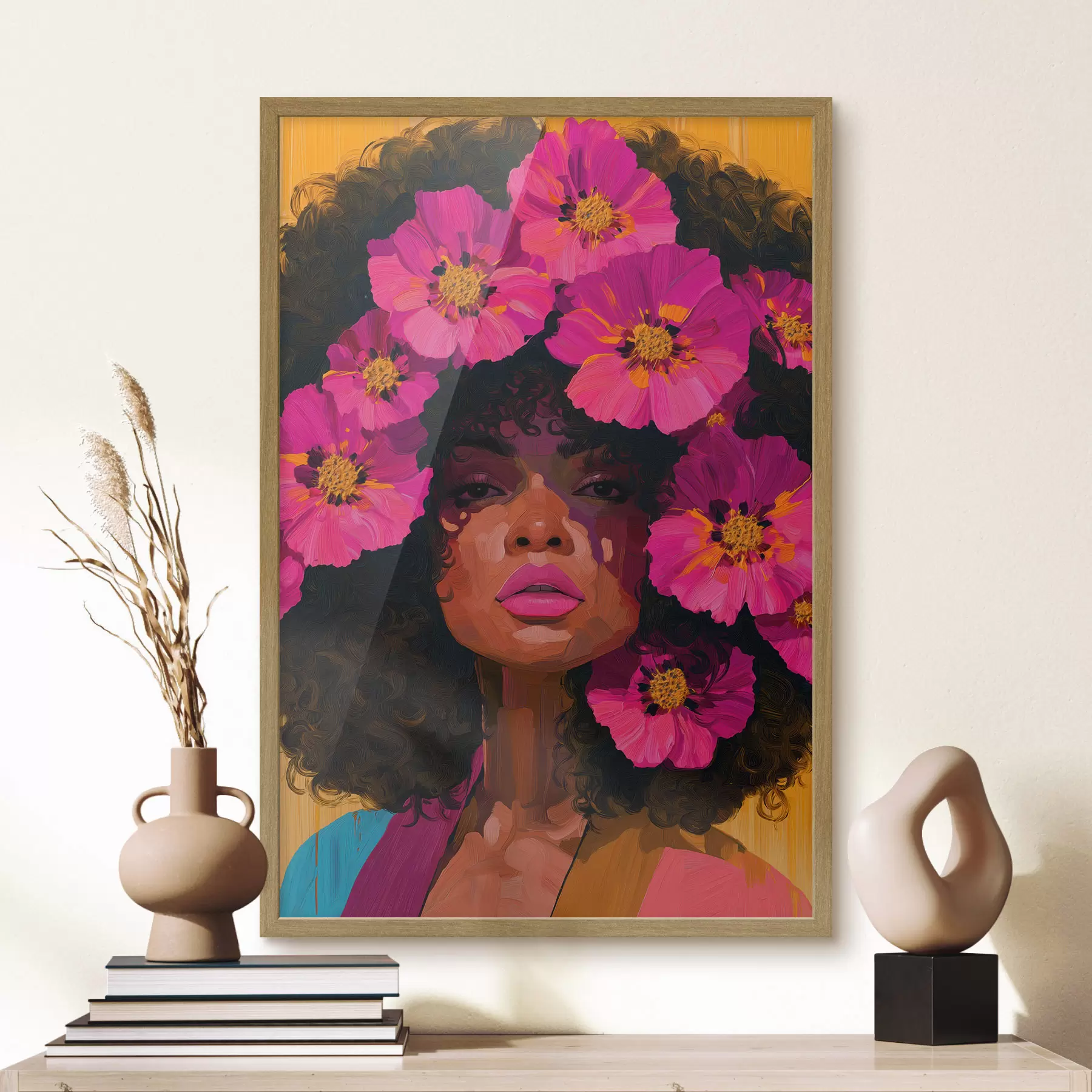 Fototapete Frau mit Blumen f50902