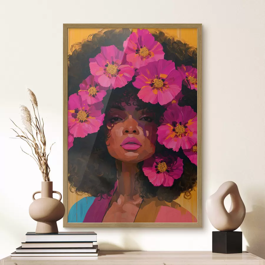 Fototapete Frau mit Blumen f50902