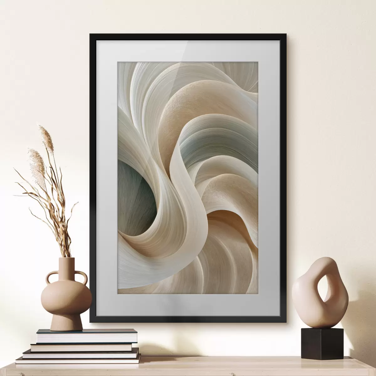 Poster Abstrakte, zarte Wellen f50856
