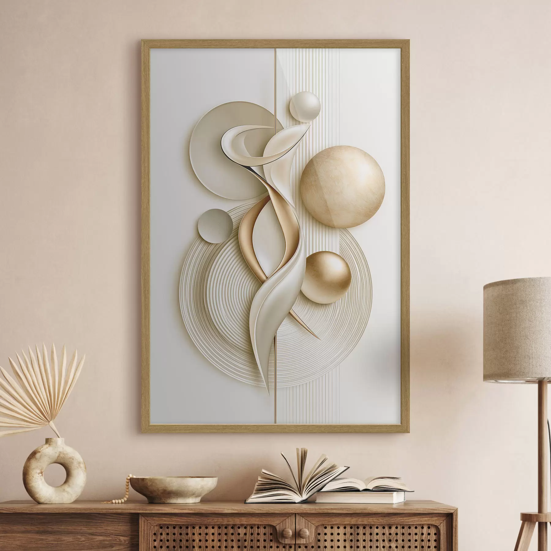 Fototapete Abstrakte Figur mit Kugeln f50860