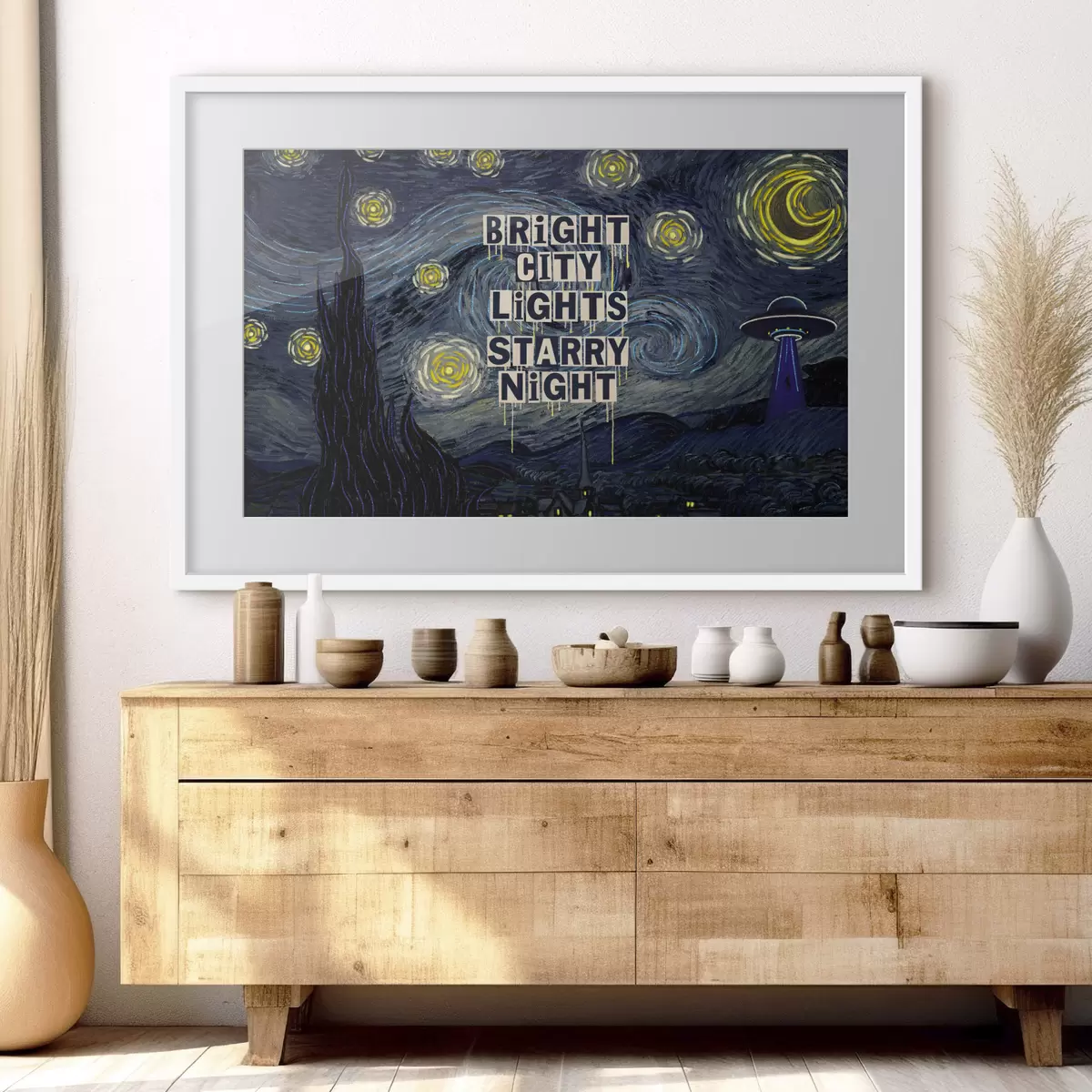 Poster Stadt im Sternenlicht f50654