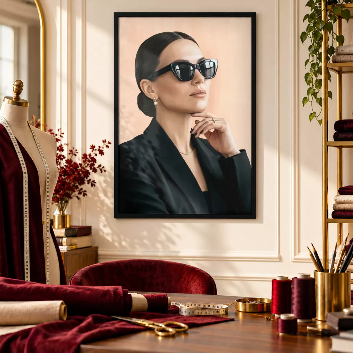 Poster Eine Frau mit raffiniertem Stil f50604
