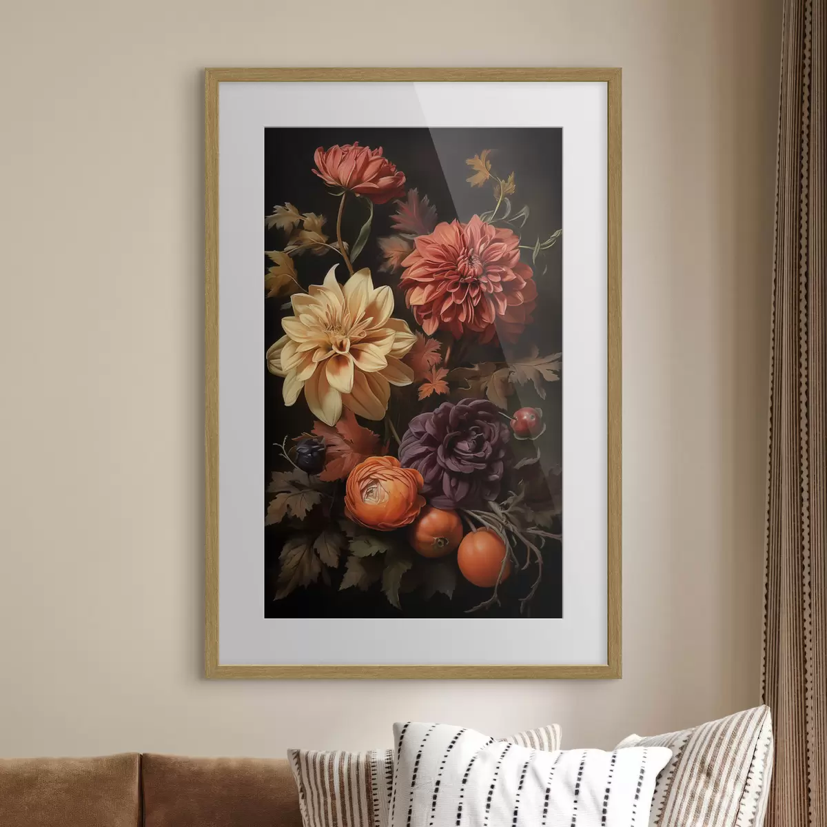 Poster Herbst in Dahlien f50909