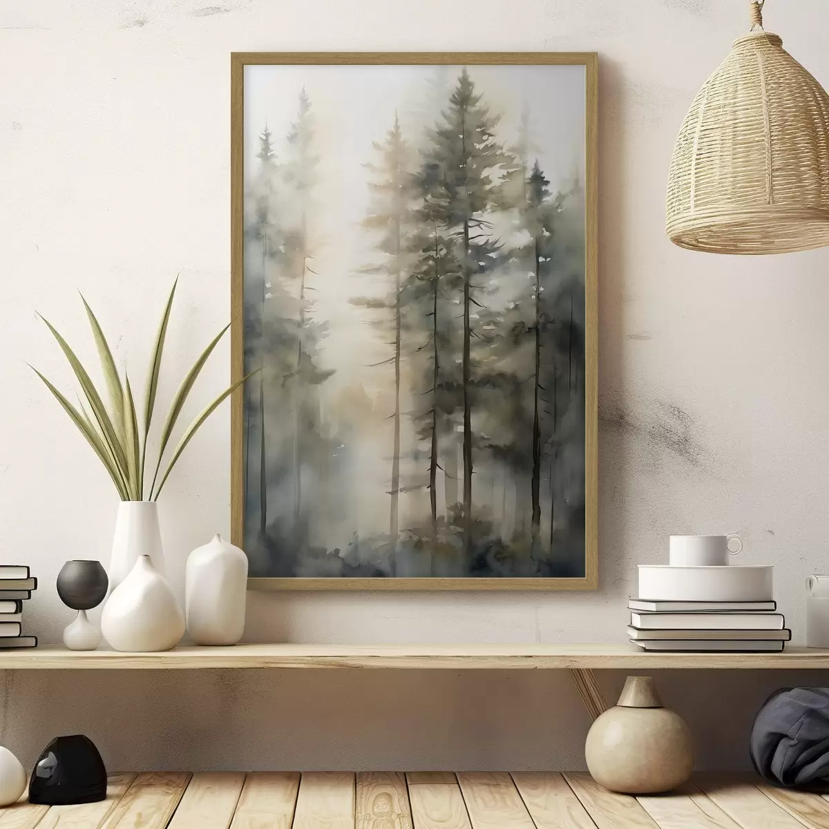 Poster Wald und Liebkosung f50947