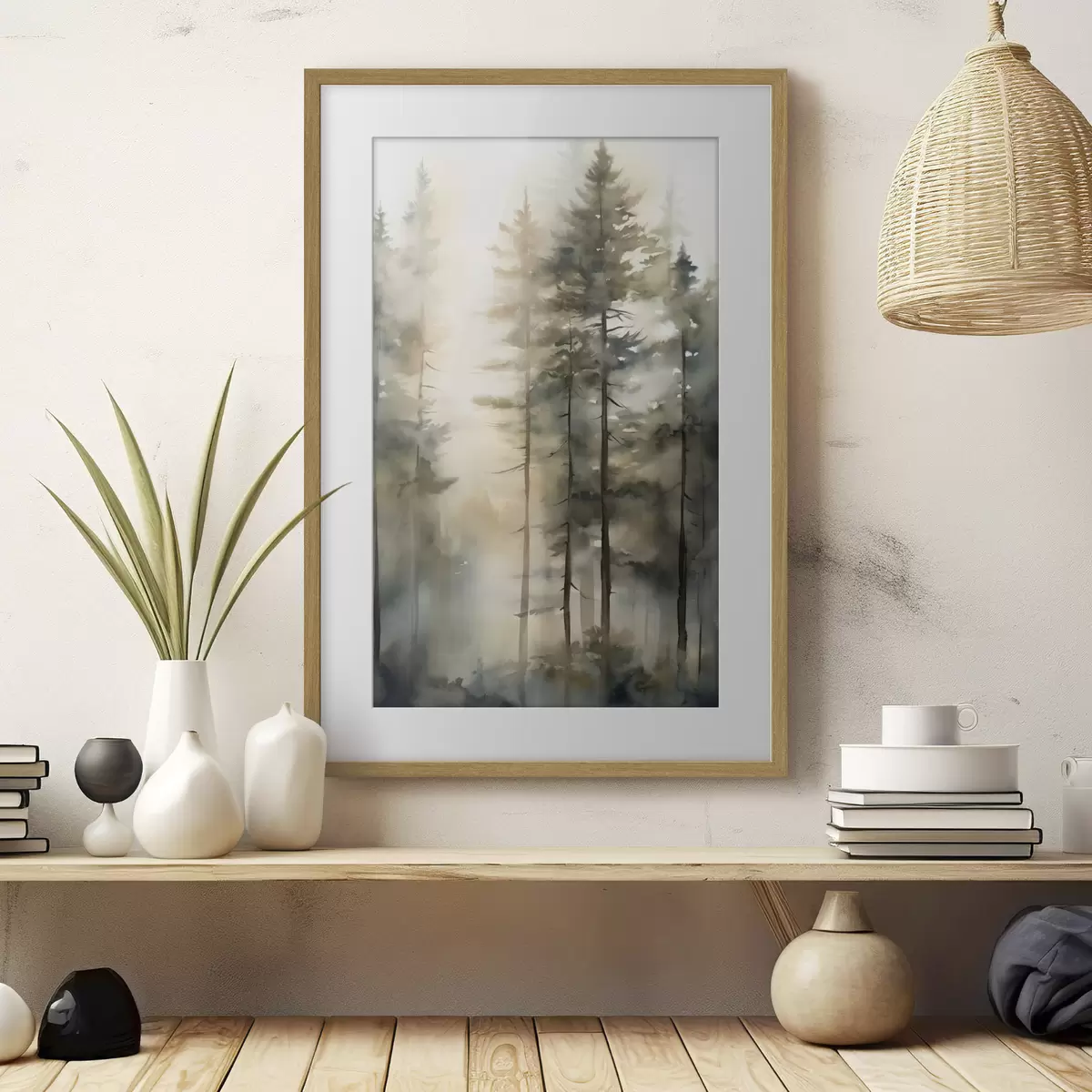 Poster Wald und Liebkosung f50947