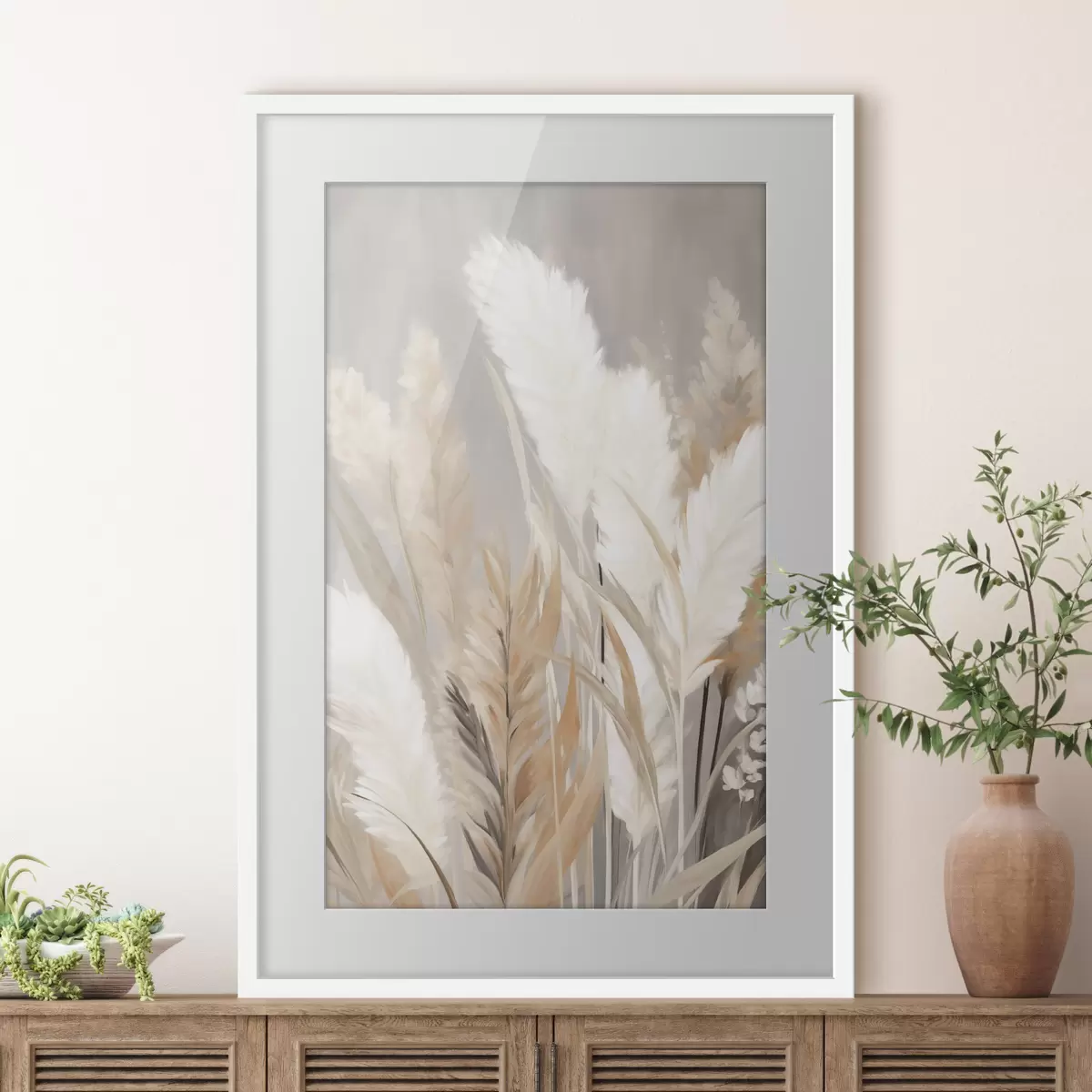 Poster Gräser und Liebkosung f50956