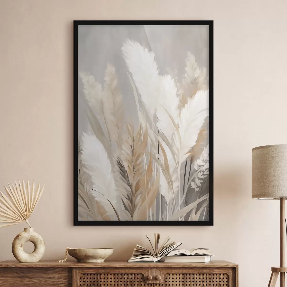 Poster Gräser und Liebkosung f50956