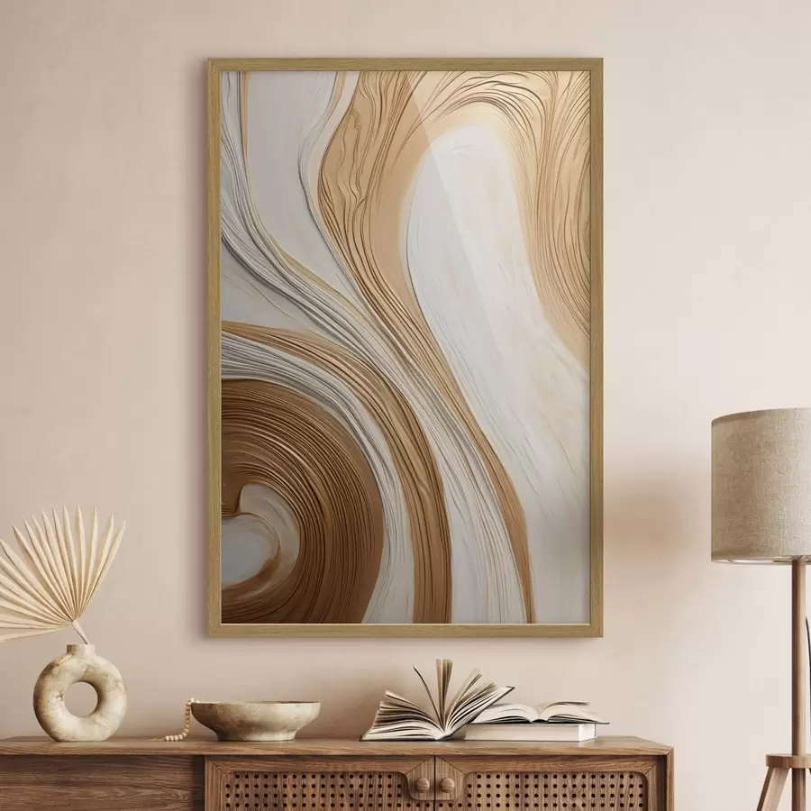 Fototapete Abstrakte Wirbellinien, die eine strukturierte, moderne, minimalistische Kunst schaffen f50961