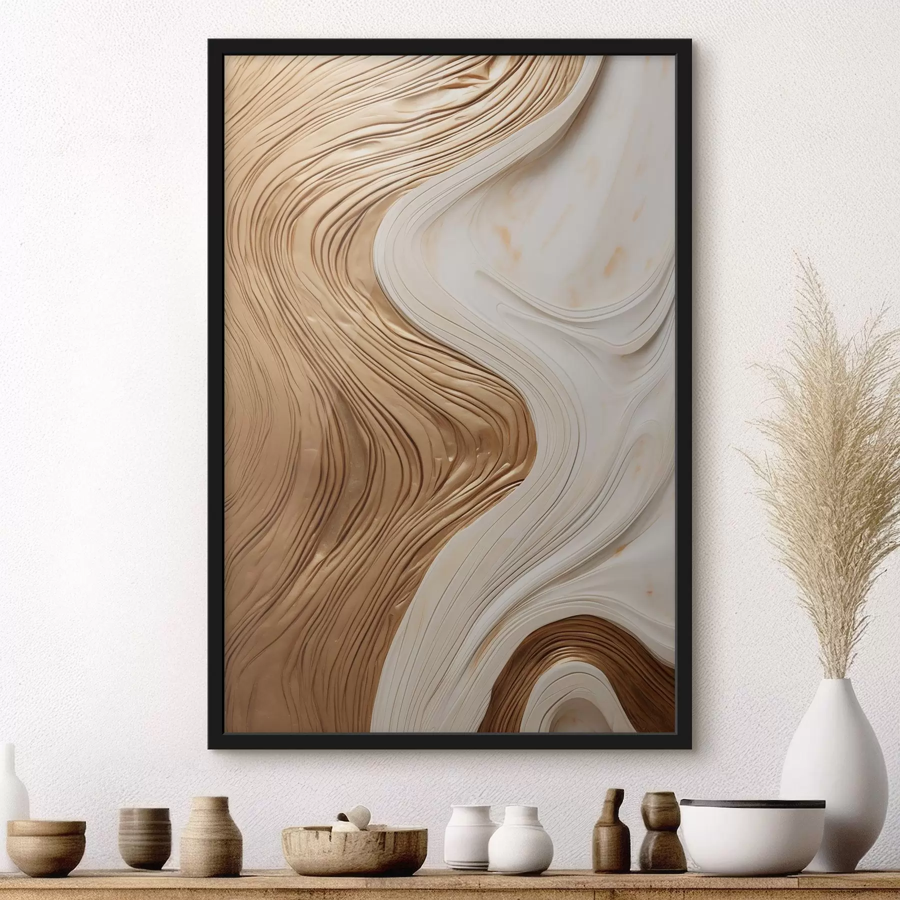 Fototapete Abstrakte Wirbellinien, die eine strukturierte, moderne, minimalistische Kunst schaffen f50962