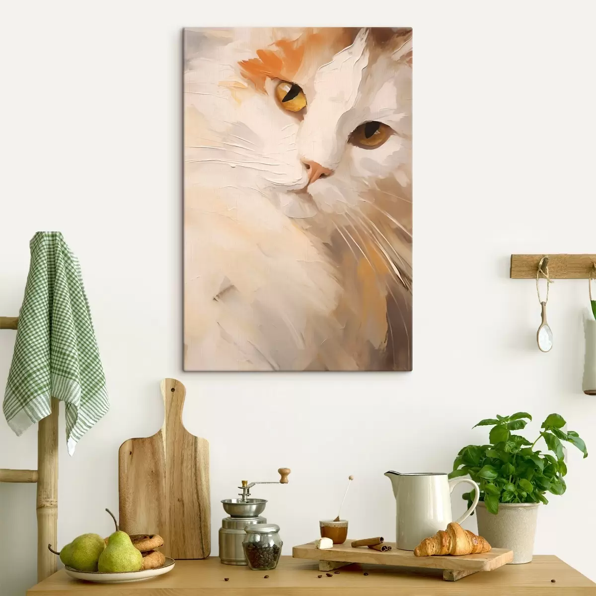 Fototapete Katze, Gemäldeimitation s50987