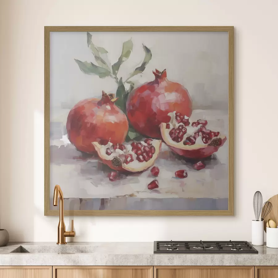 Fototapete Granatäpfel, Imitationsgemälde f50982