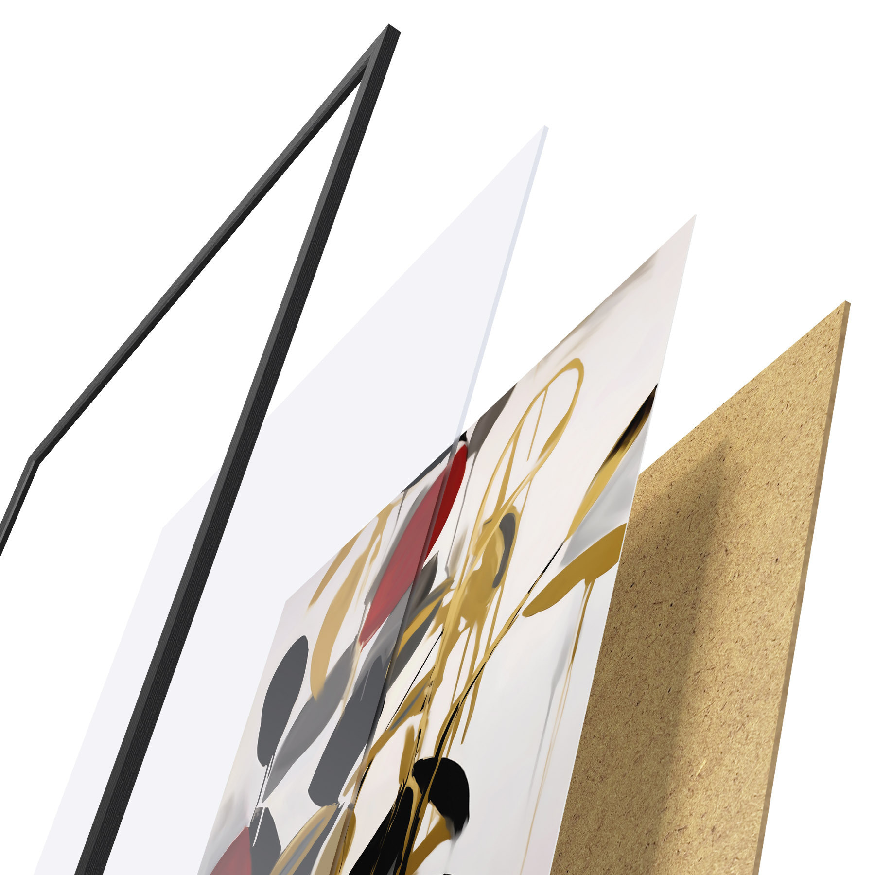 Poster Abstraktion, Nachahmung der Malerei f50983