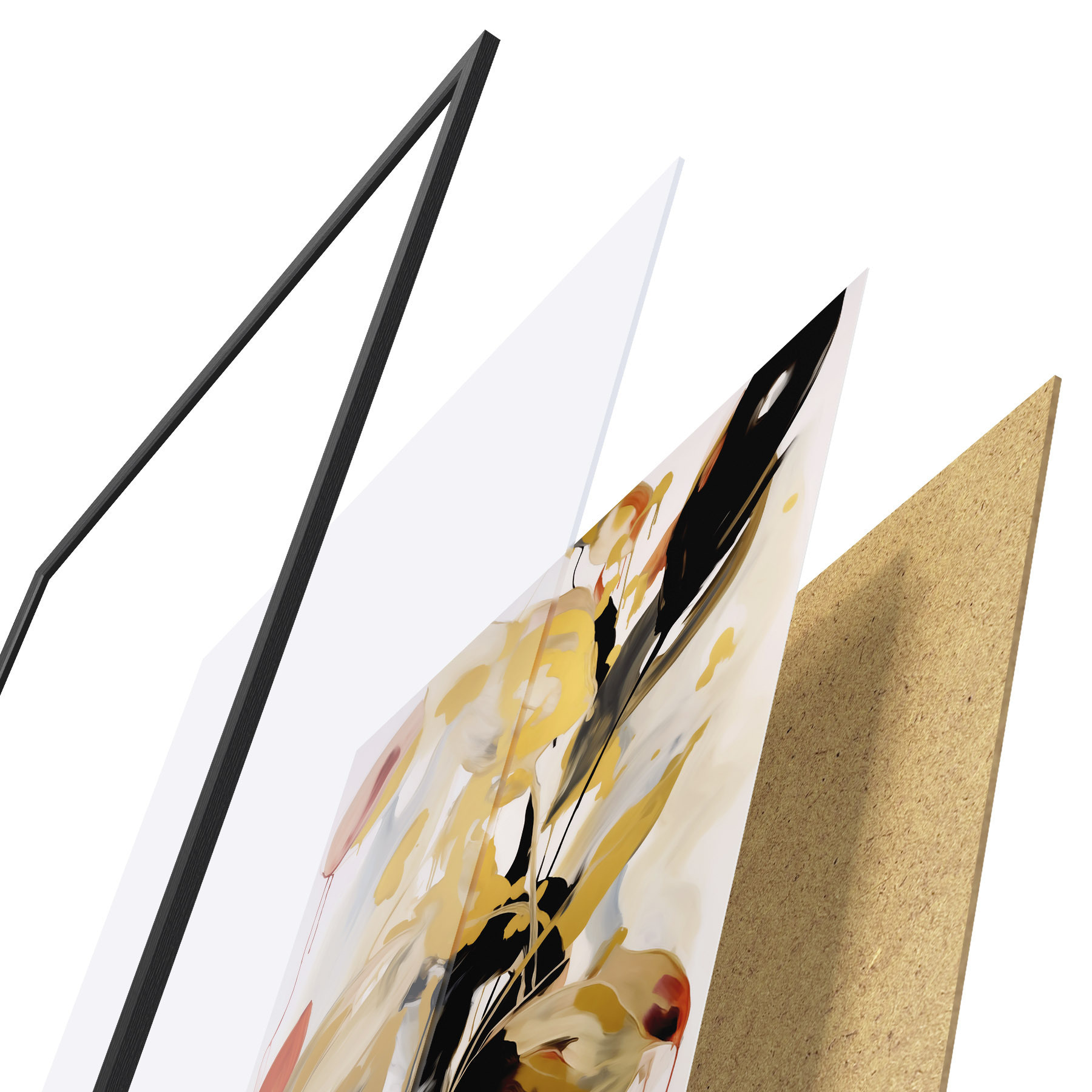 Poster Chaotische Abstraktion, Nachahmung der Malerei f50984