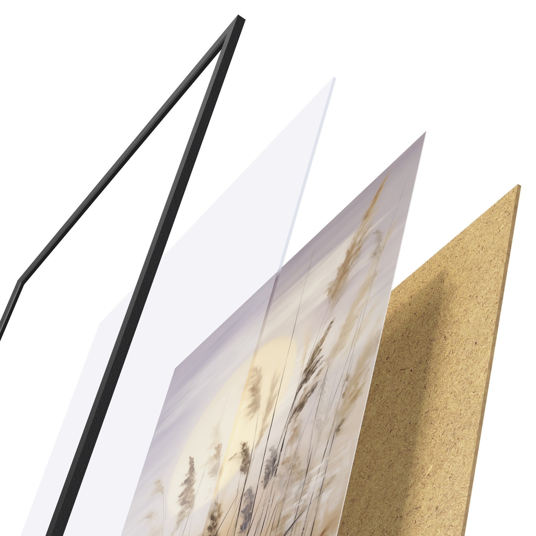 Poster Abstrakte Kräuter, Imitationsmalerei f50986