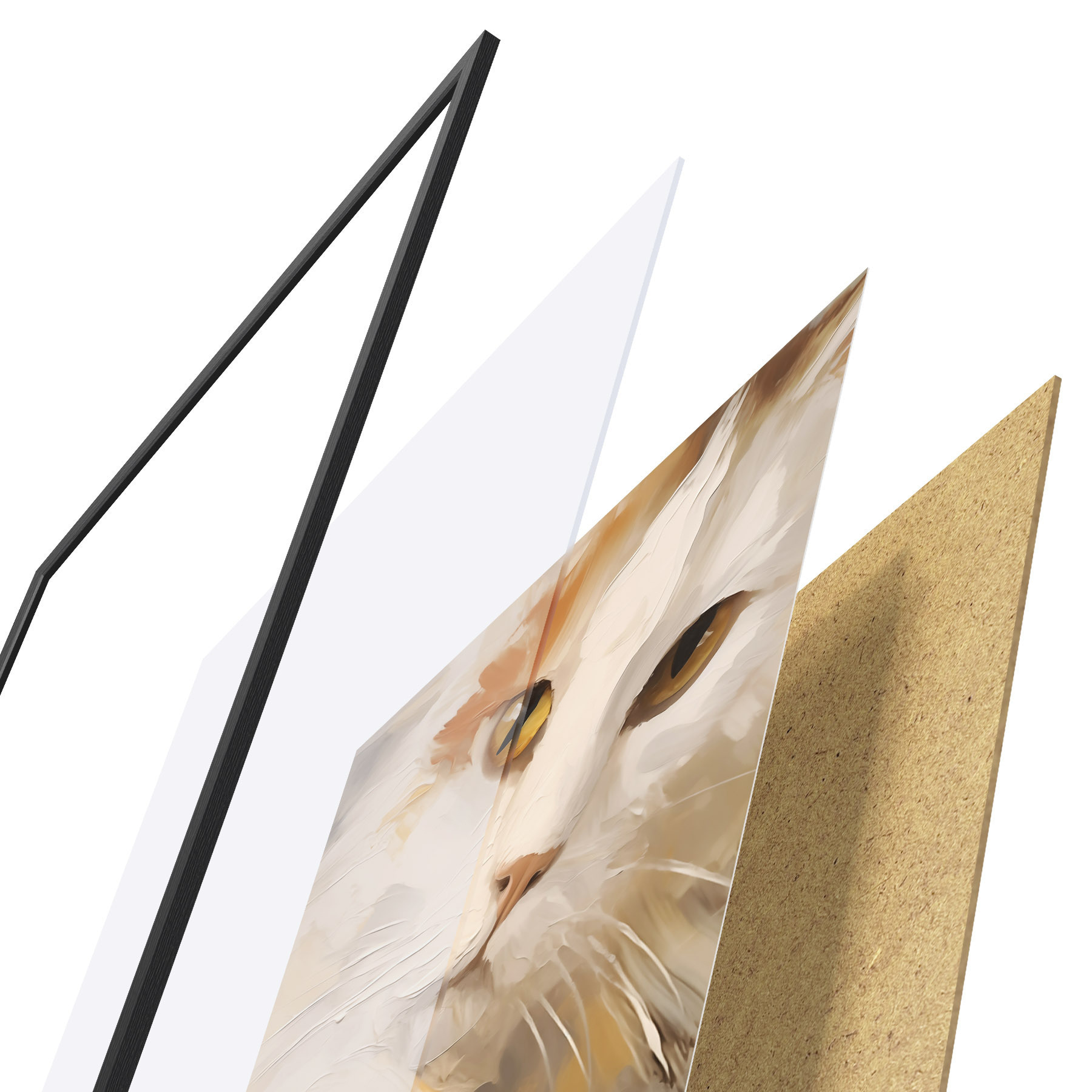 Poster Katze, Gemäldeimitation f50987