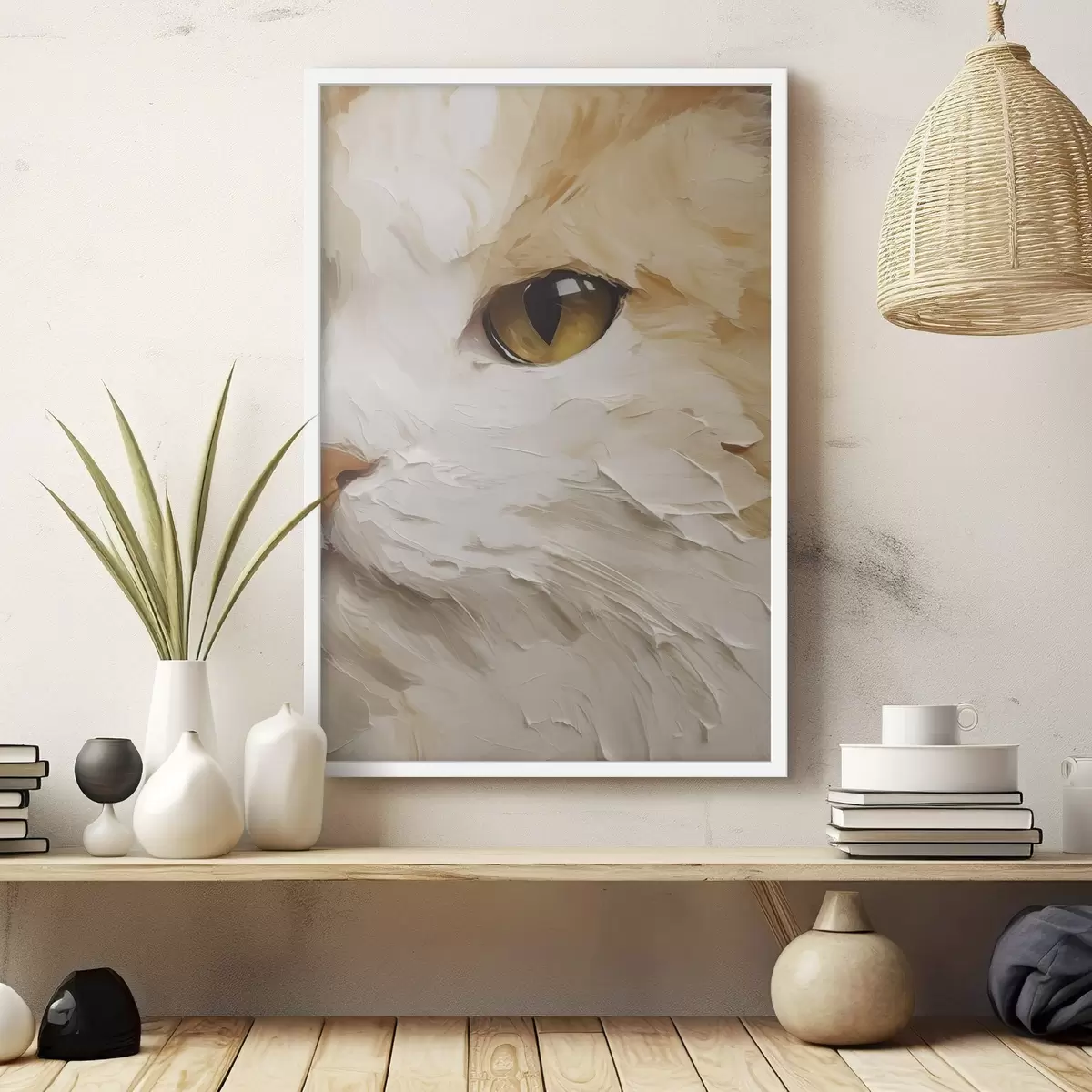 Poster Katze, Gemäldeimitation f50988
