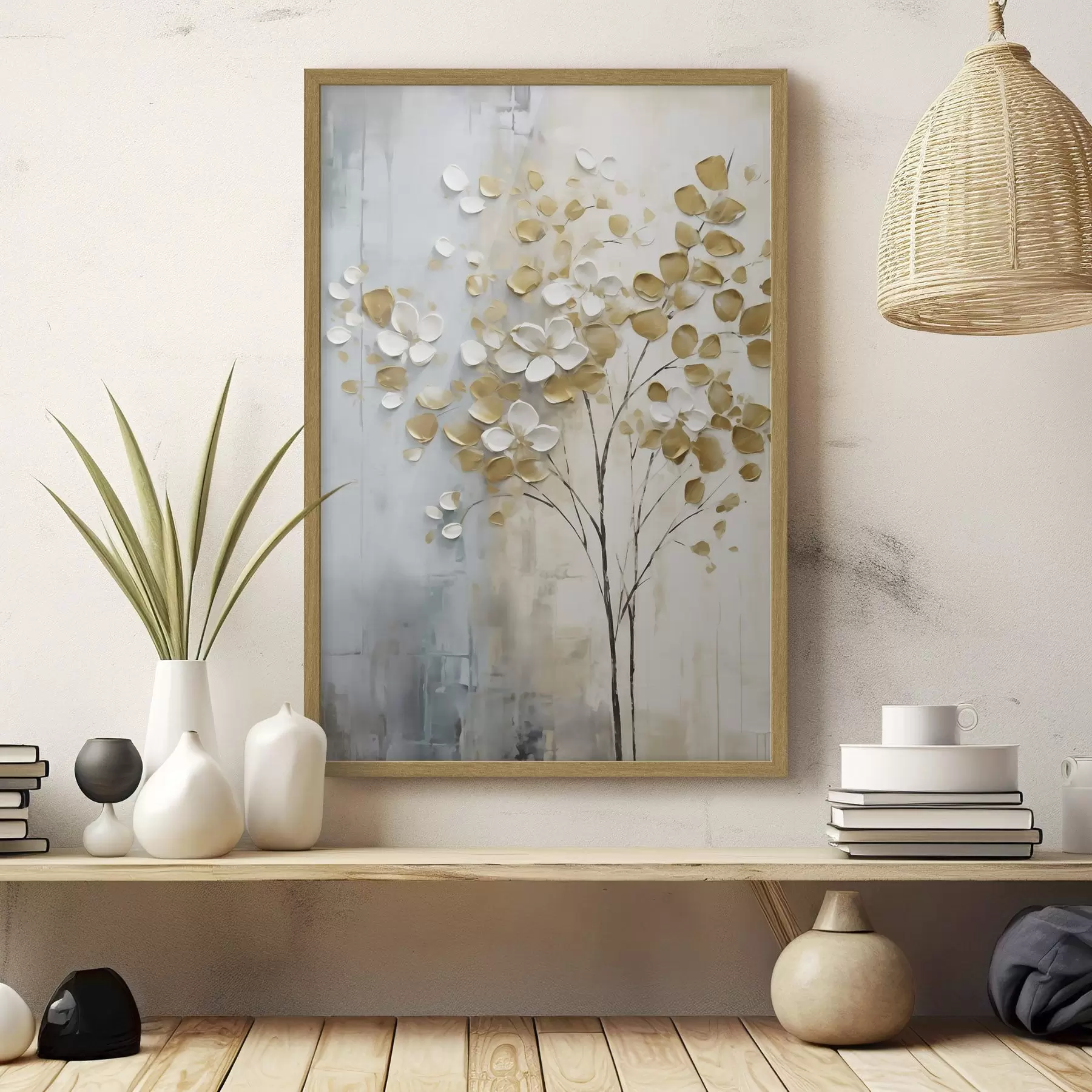 Fototapete Abstrakter Baum, Imitationsgemälde f50991