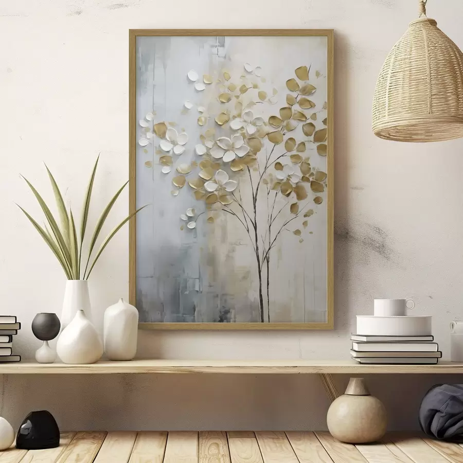 Fototapete Abstrakter Baum, Imitationsgemälde f50991