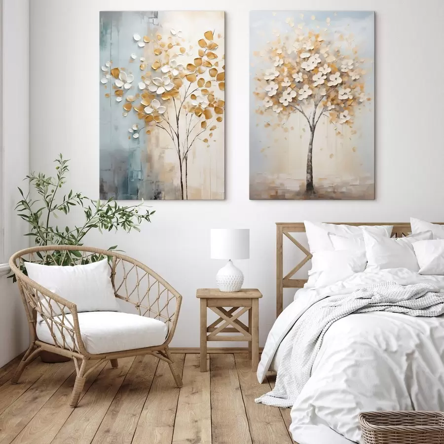 Fototapete Abstrakter Baum, Imitationsgemälde m31065