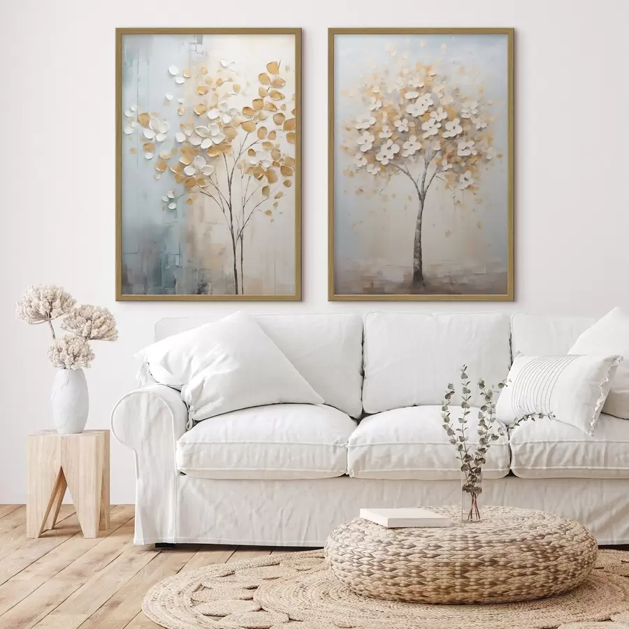 Fototapete Abstrakter Baum, Imitationsgemälde d31065