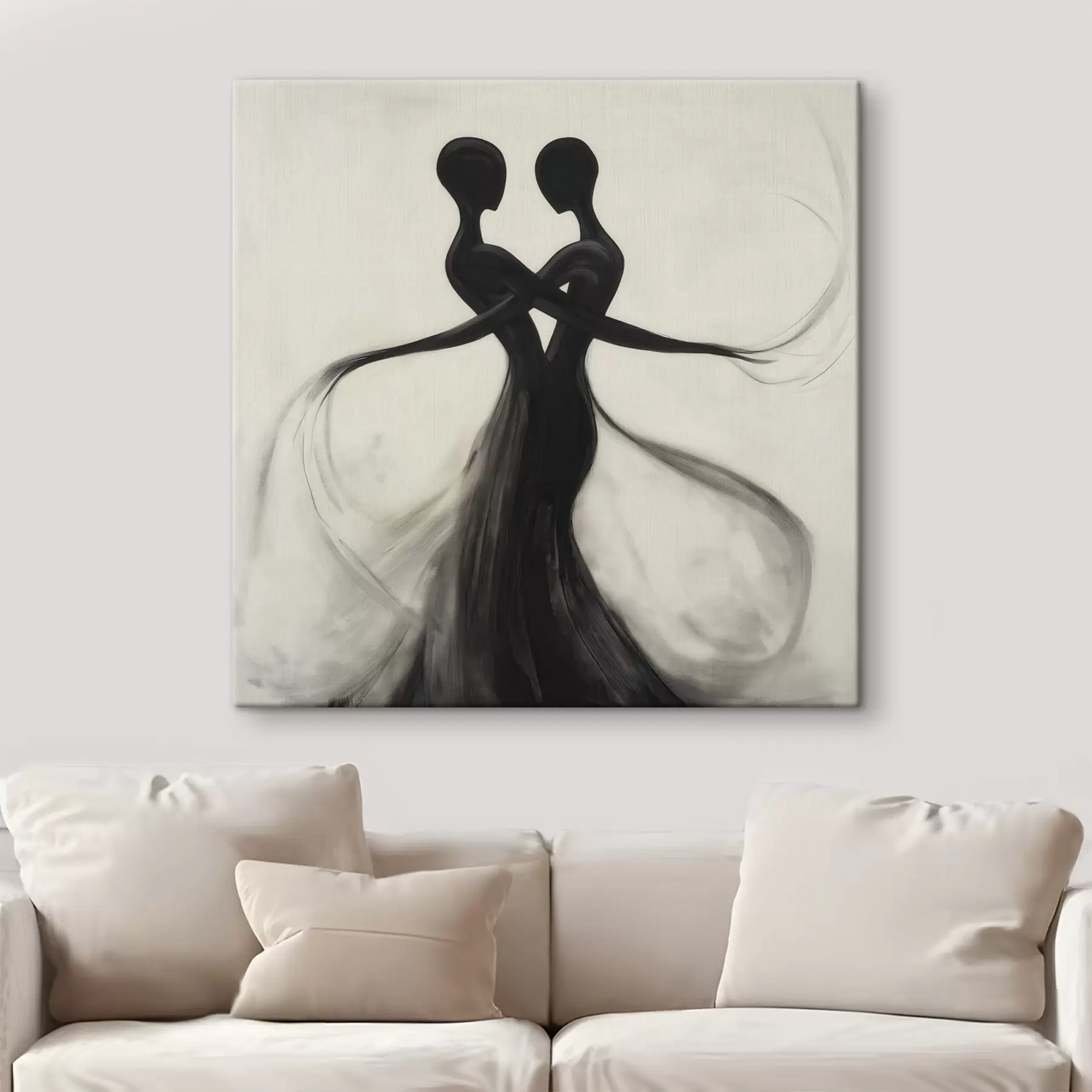 Fototapete Abstrakte, ineinander verschlungene Silhouetten s51005