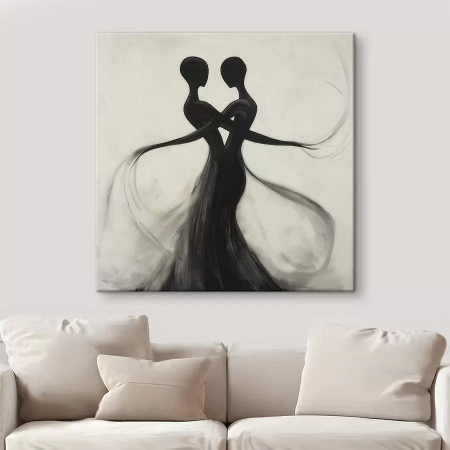 Fototapete Abstrakte, ineinander verschlungene Silhouetten s51005