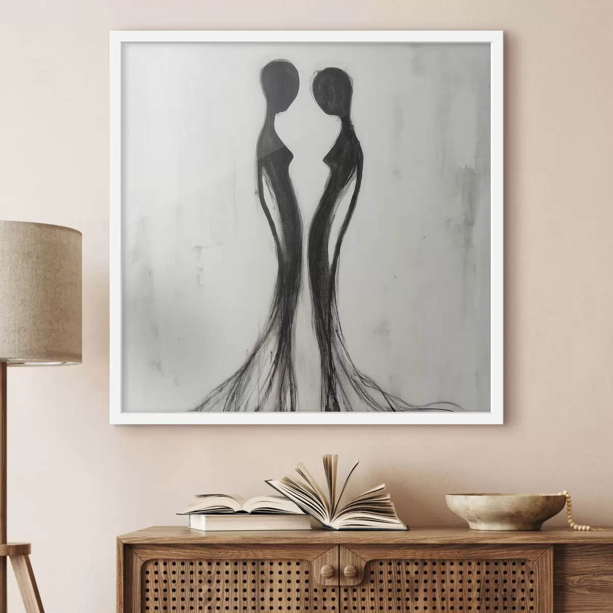 Poster Abstrakte weibliche Silhouetten f51004