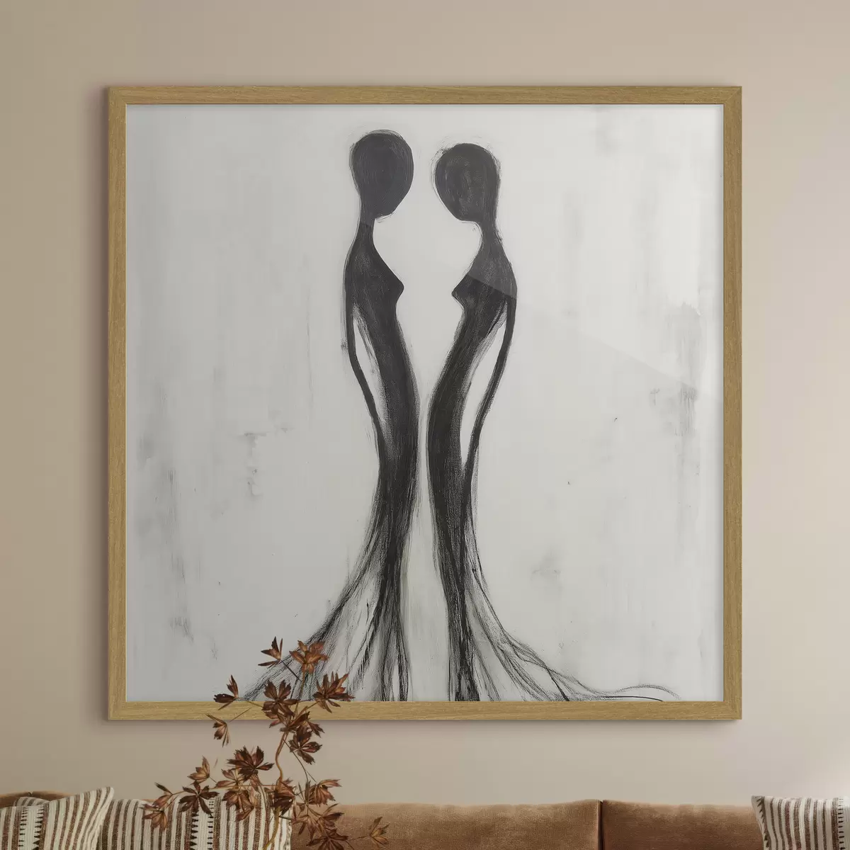Poster Abstrakte weibliche Silhouetten f51004