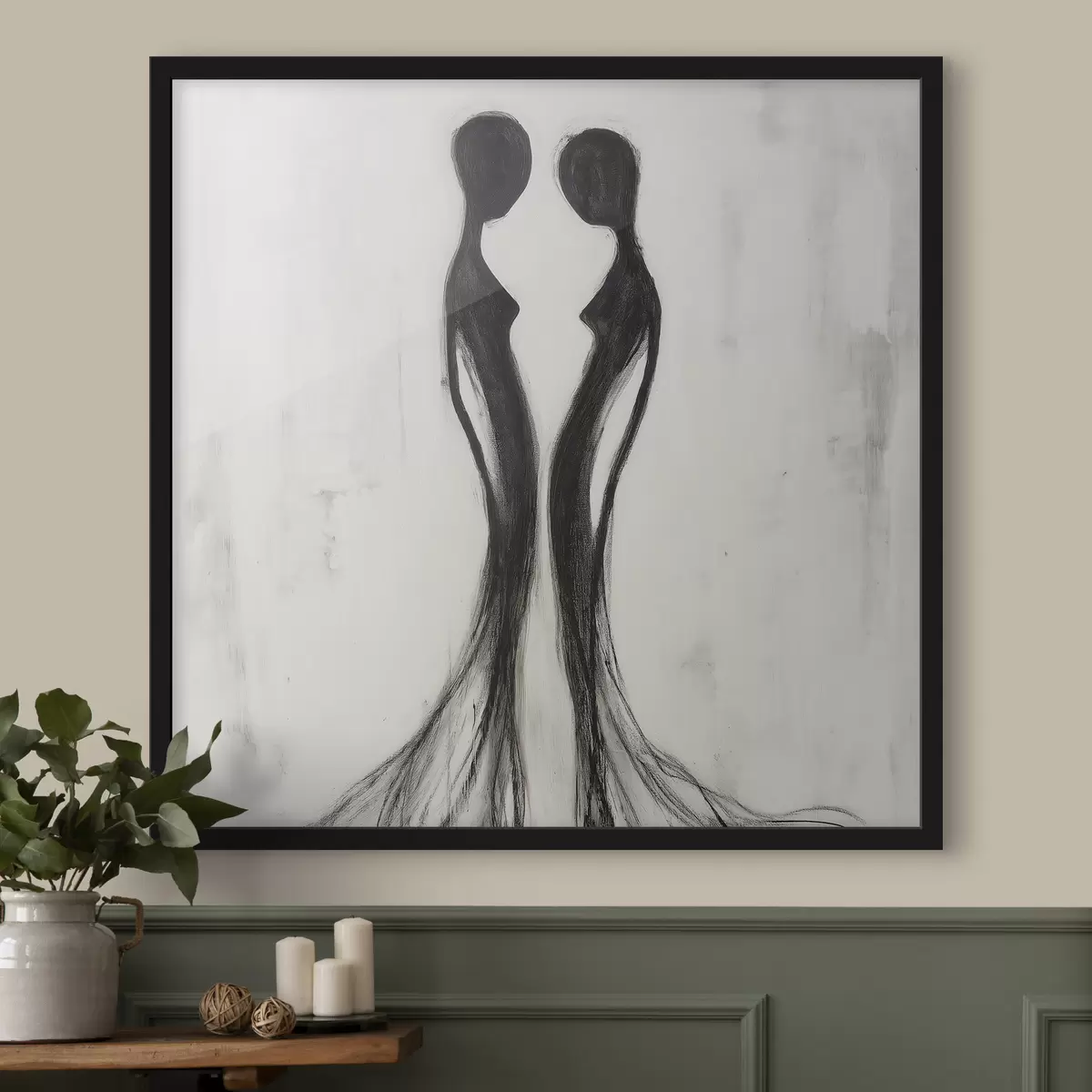 Poster Abstrakte weibliche Silhouetten f51004