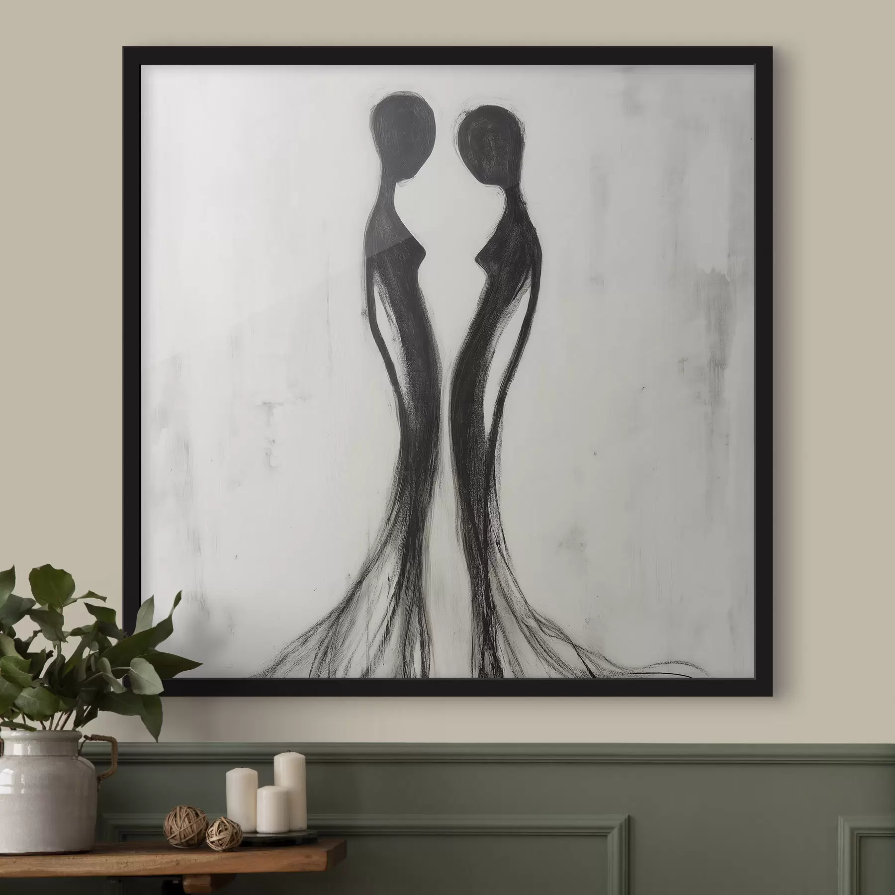 Fototapete Abstrakte weibliche Silhouetten f51004