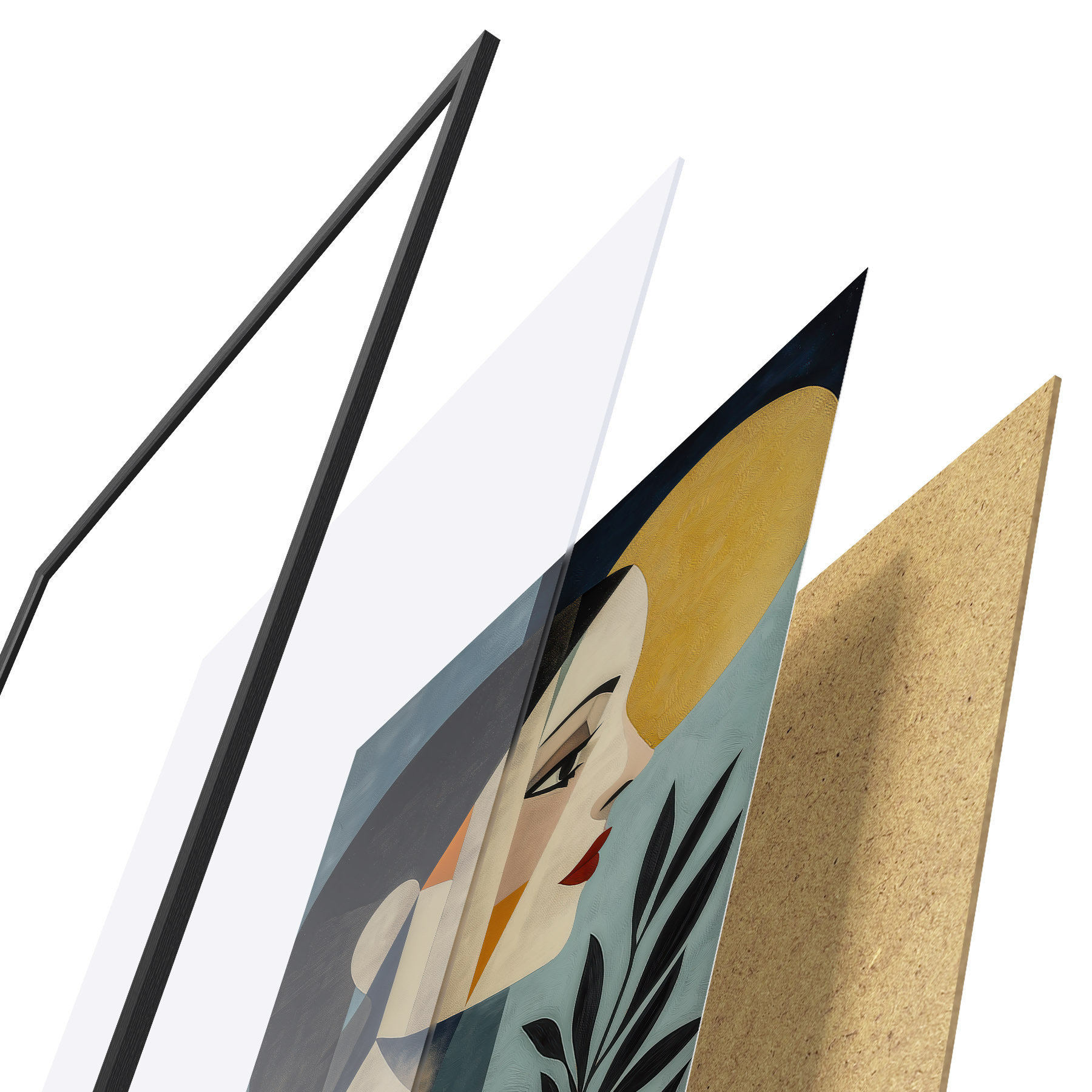 Poster Geometrisches Profil f51010