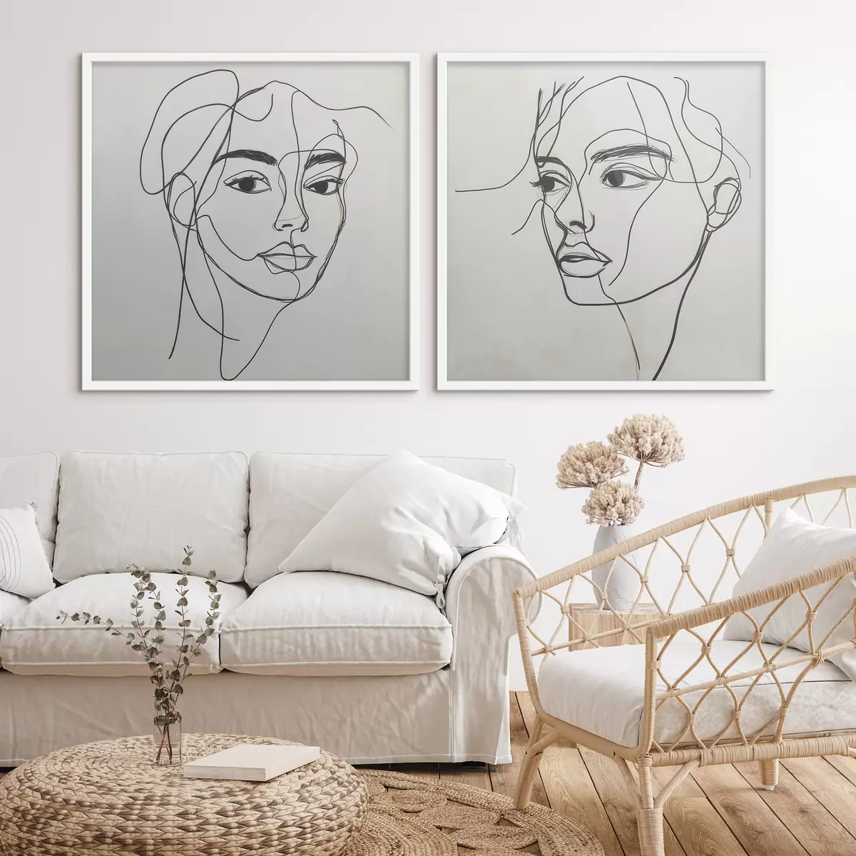 Poster Lineare abstrakte Gesichter d31069