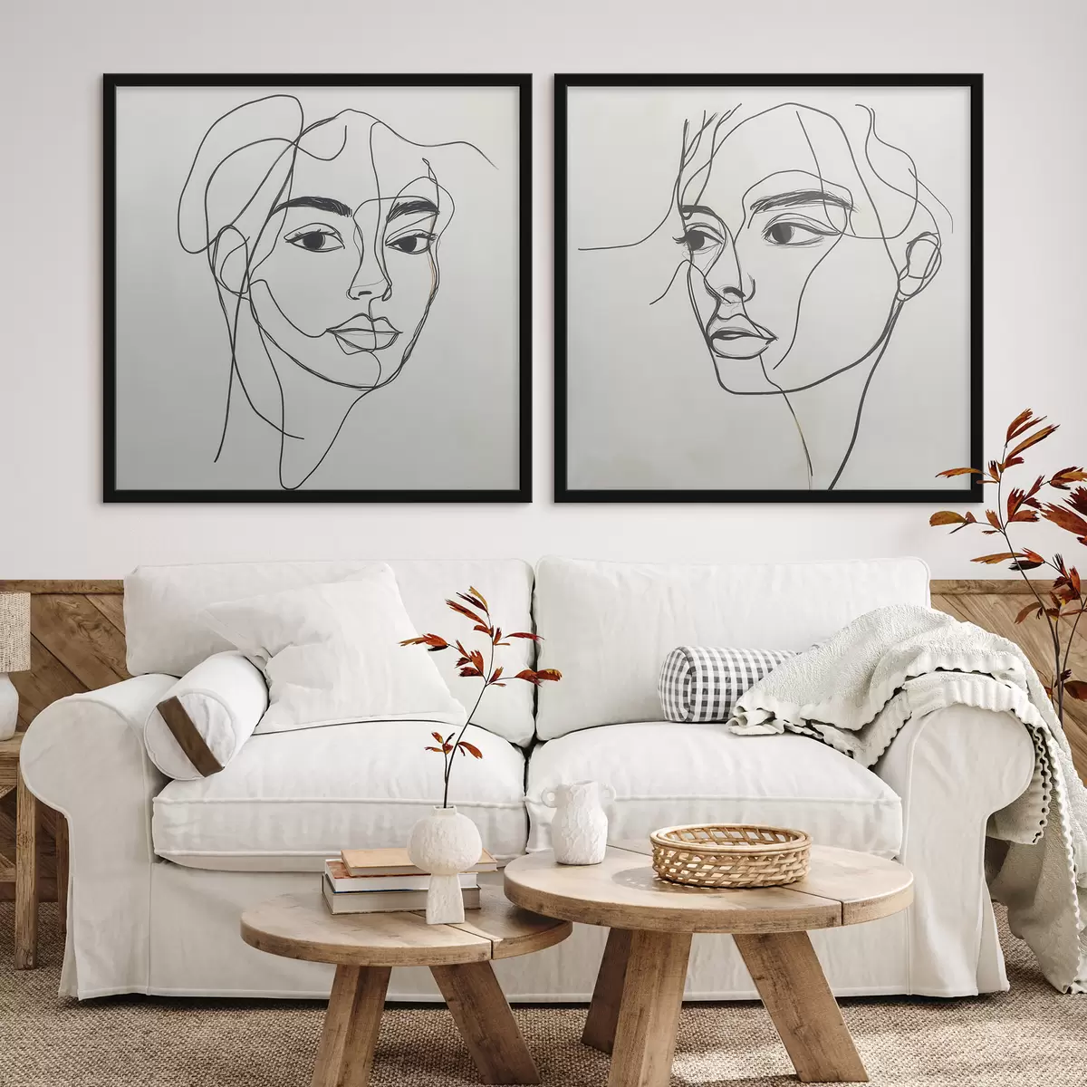 Poster Lineare abstrakte Gesichter d31069