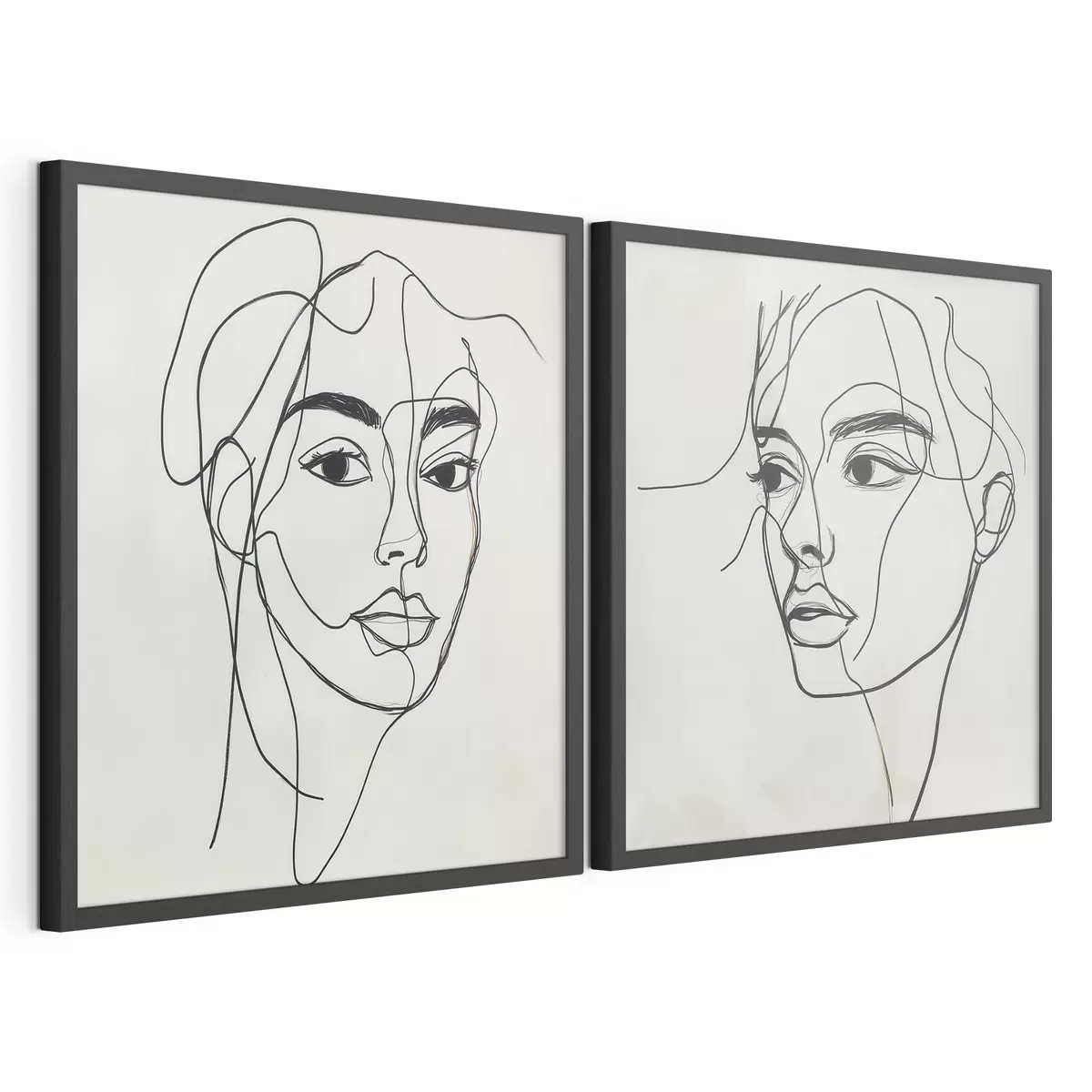 Poster Lineare abstrakte Gesichter d31069