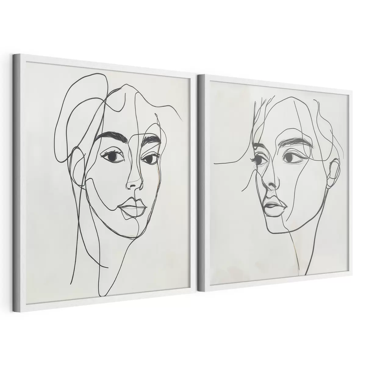 Poster Lineare abstrakte Gesichter d31069