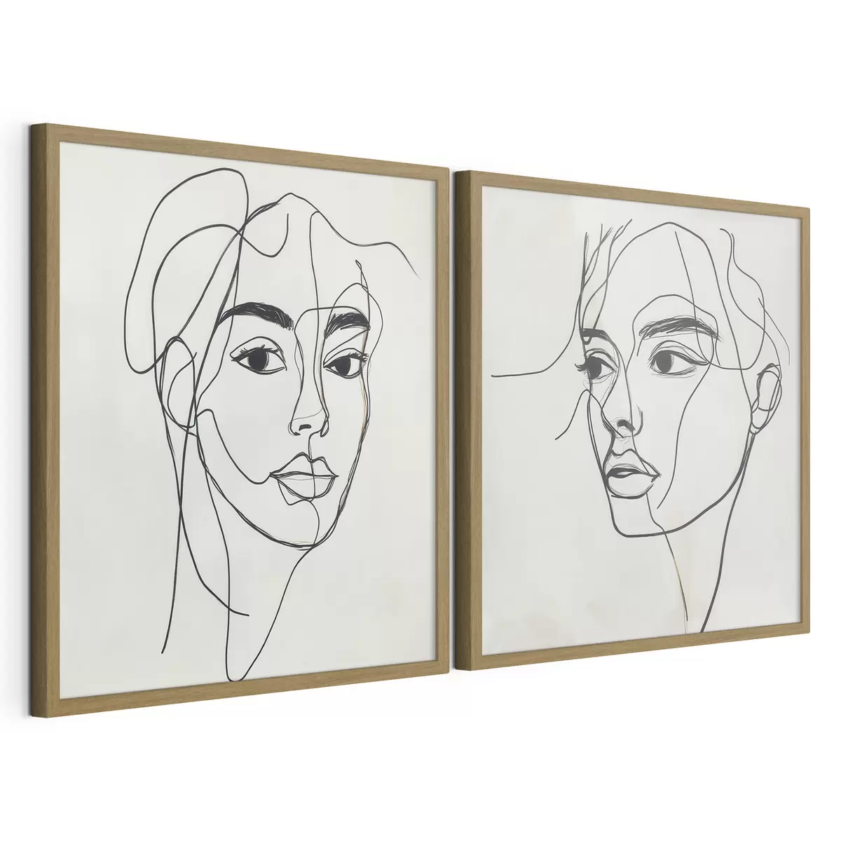 Poster Lineare abstrakte Gesichter d31069