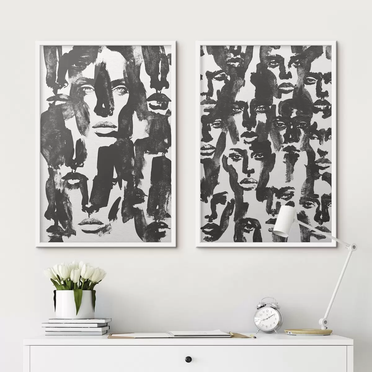 Poster Abstrakte Gesichter d31035