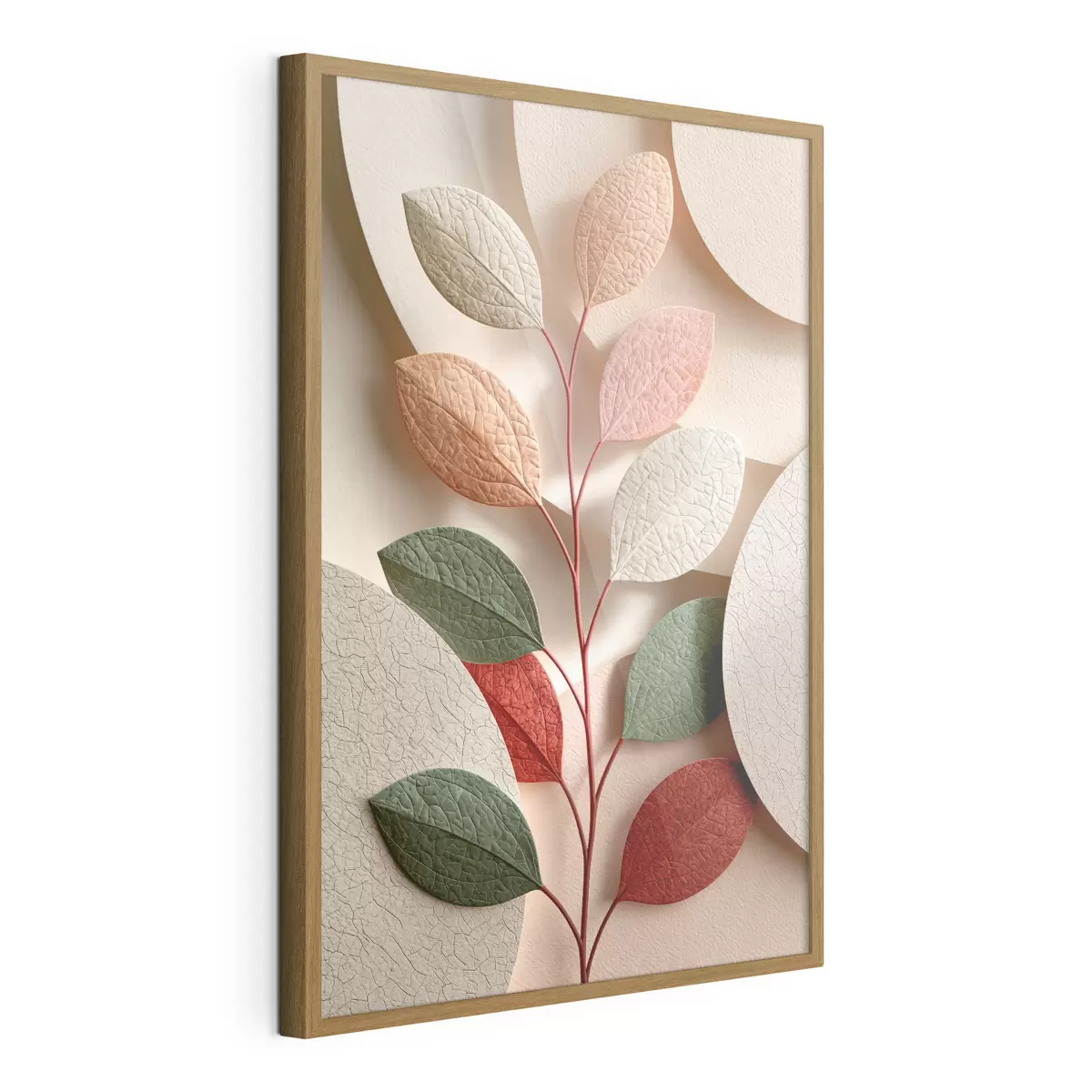 Poster Botanischer Zweig mit geometrischen Formen f50863