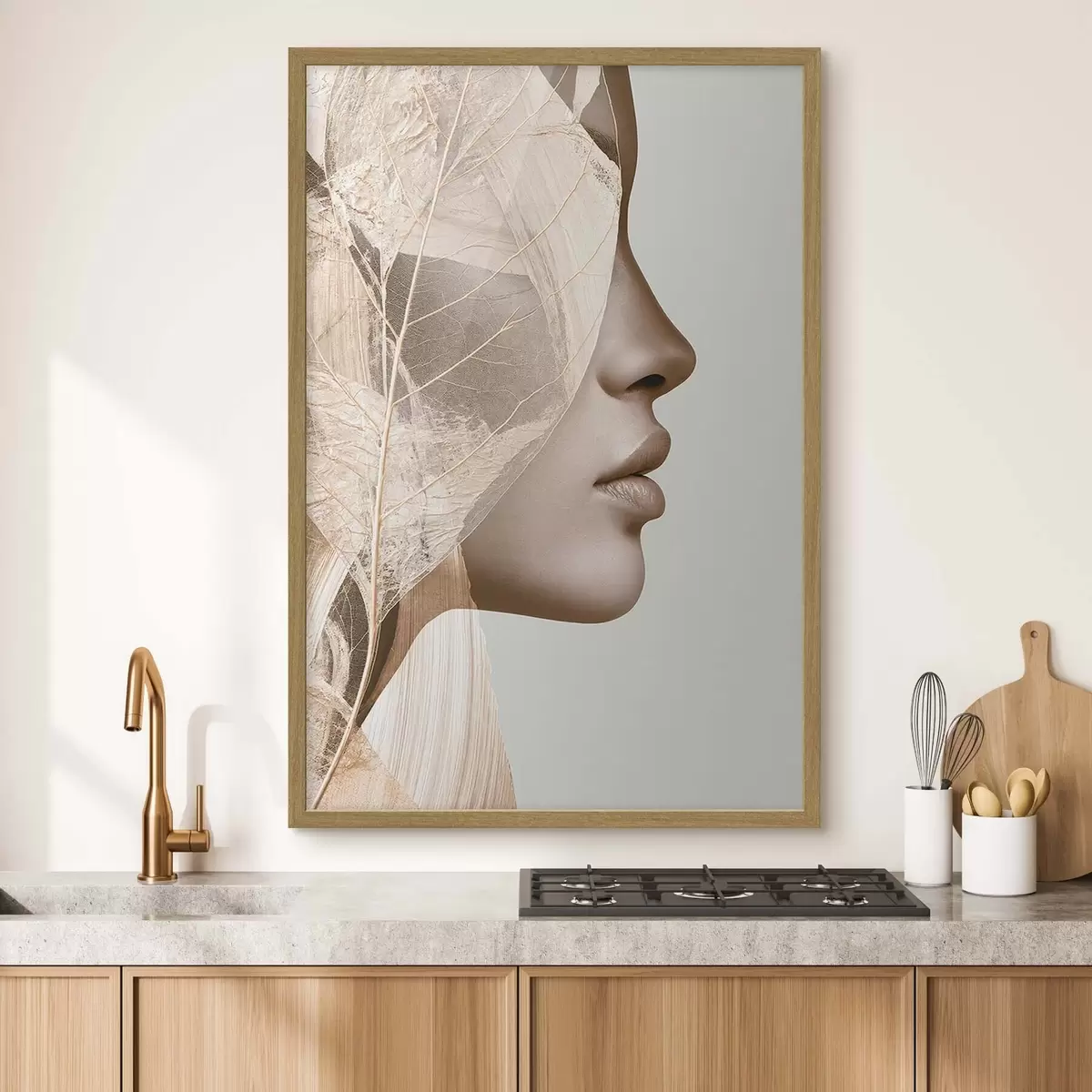 Poster Abstraktes Porträt einer Frau f50865