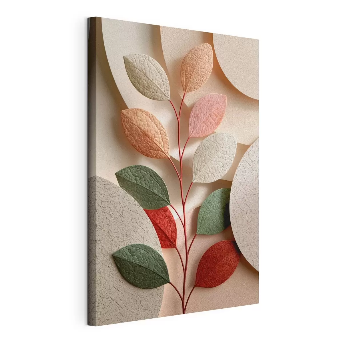 Fototapete Botanischer Zweig mit geometrischen Formen s50863