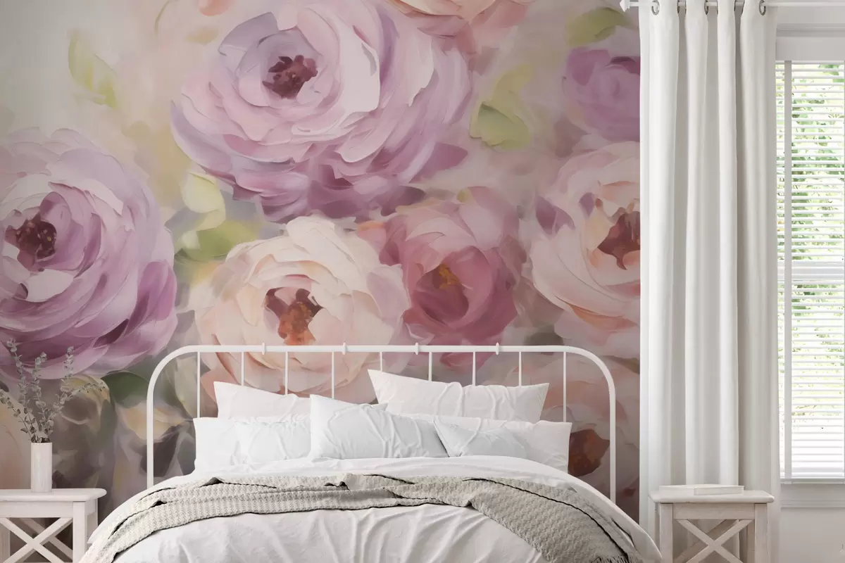 Fototapete Abstrakte Rosen, Nachbildung eines Gemäldes w05996