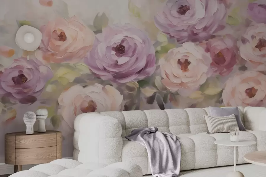 Fototapete Abstrakte Rosen, Nachbildung eines Gemäldes w05996